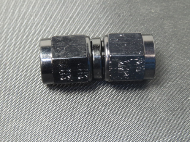 (image for) -4 Straight Female Swivel Coupler - Aluminum - Black Anodized - Click Image to Close